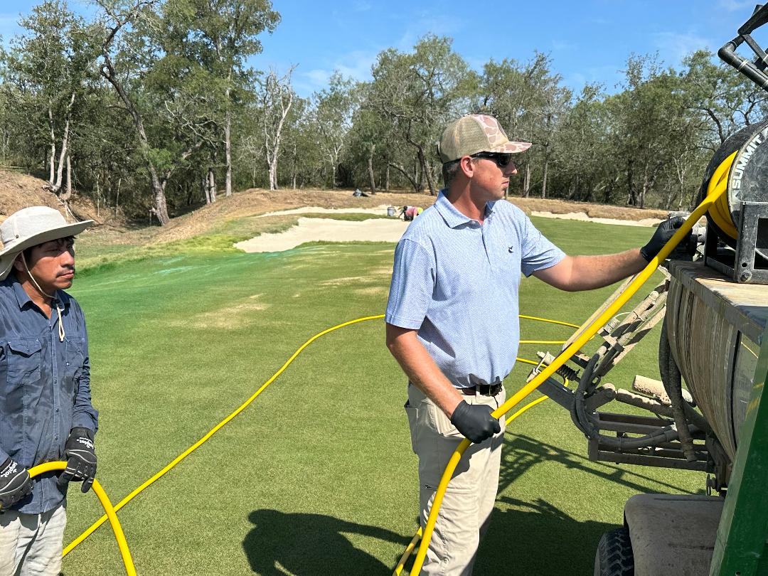 Hand-watering crew