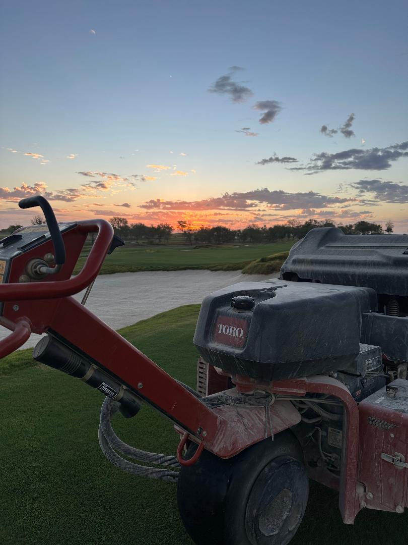 Toro equipment at dawn